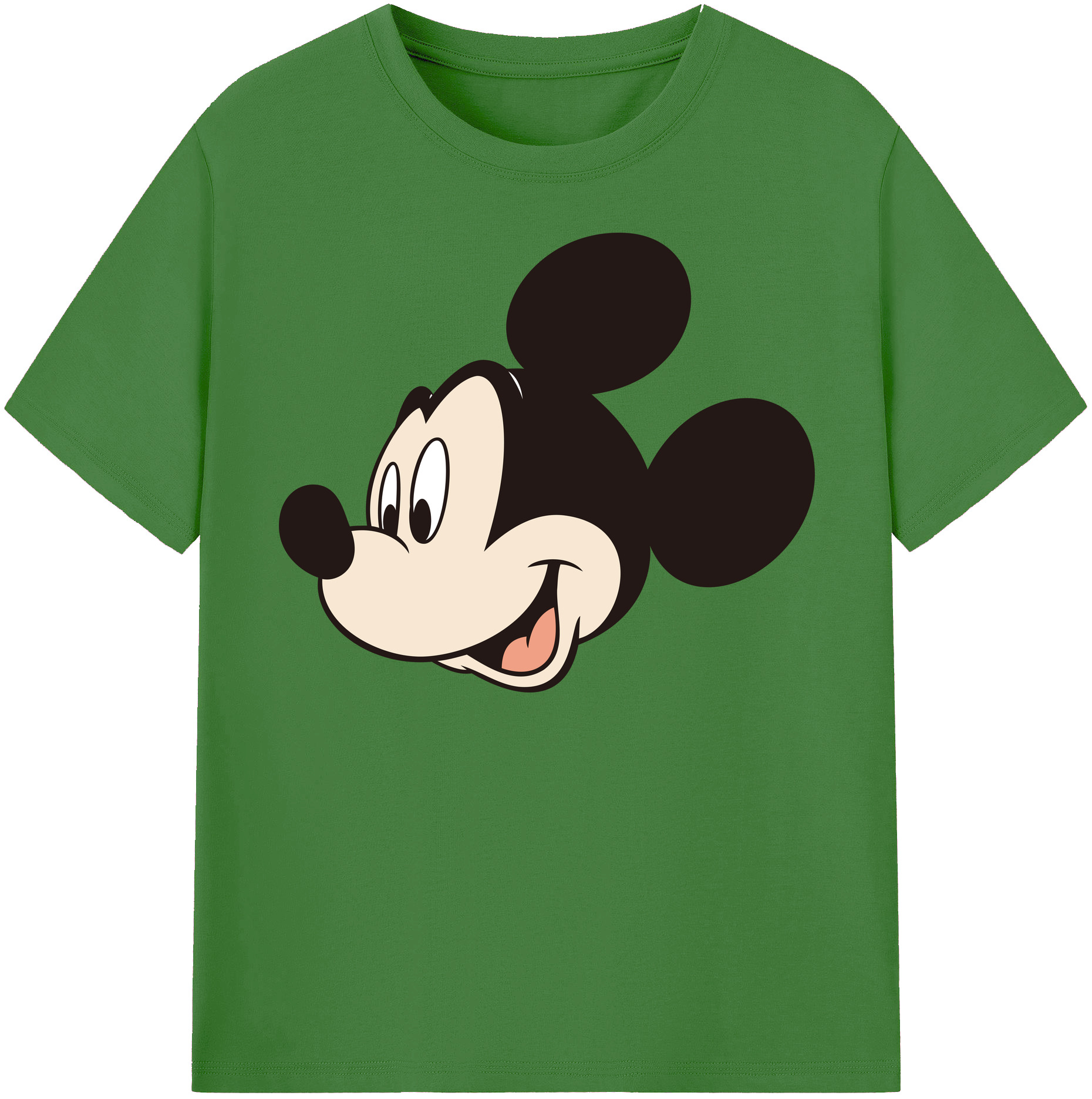 （画像用） ミッキーマウス Mickey Mouse レディースカジュアルプリントTシャツ（綿100％）